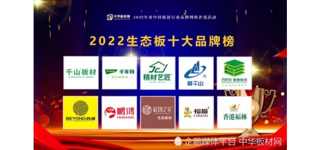 2022年生态板十大品牌排行榜(新)
