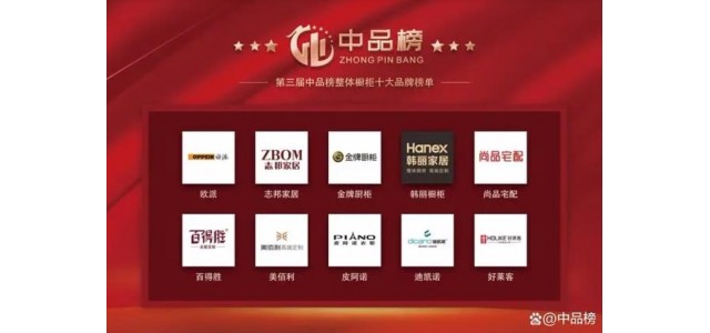 2022年第三届“中国产品榜”整体橱柜十大品牌名单揭晓！
